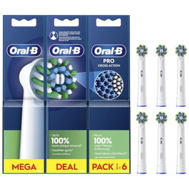 Oral-B Recambio Cabezal Pro CrossAction para Cepillo Eléctrico - Pack de 6 Unidades (PRO CA 6U)